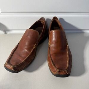 Cole Haan Mens Brown Leather Loafer Shoes Driving Moccasins Size 8.5 M